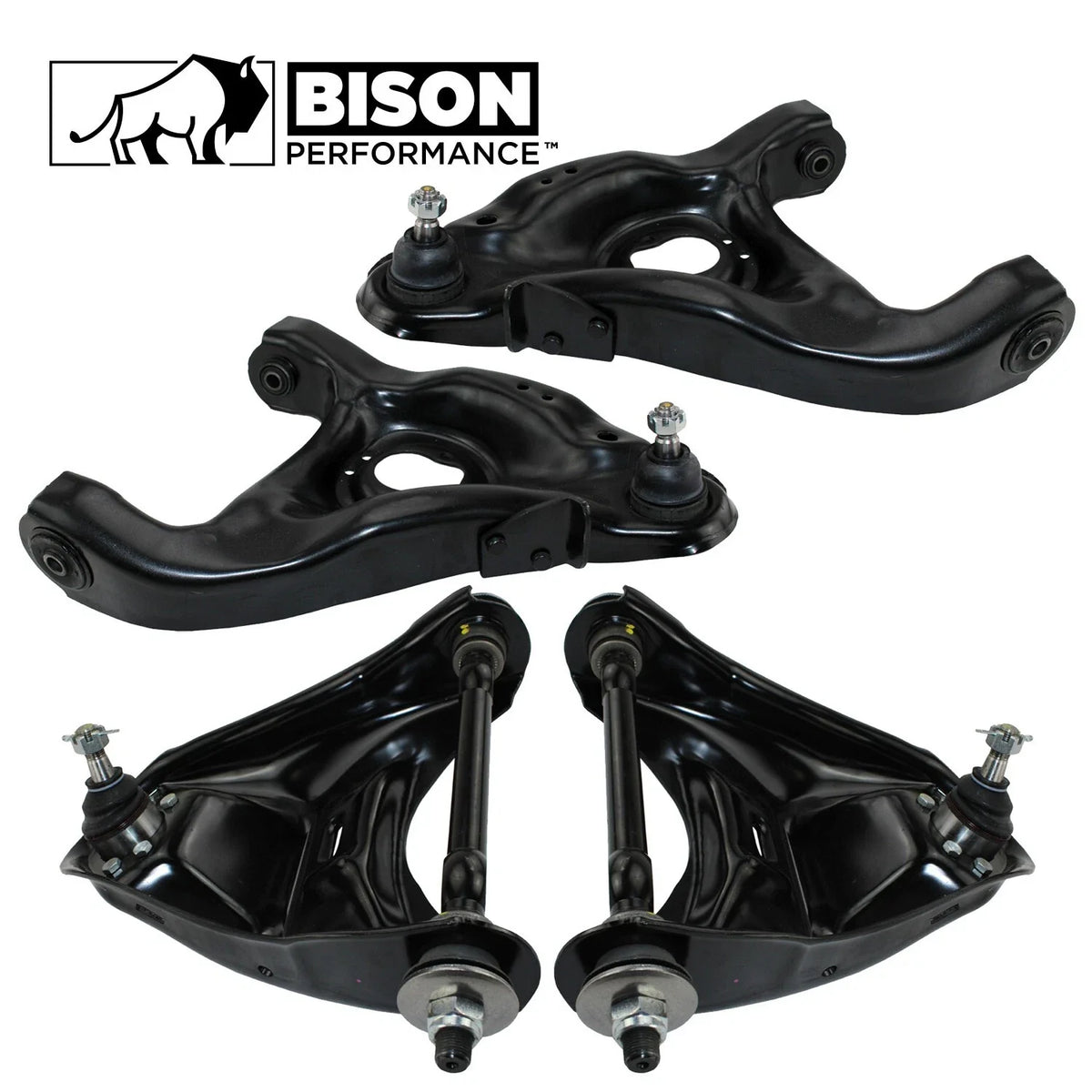 4-Piece Control Arms for GMC Chevy RWD 2010 to 2018