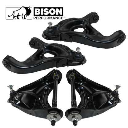 4-Piece Control Arms for GMC Chevy RWD 2010 to 2018