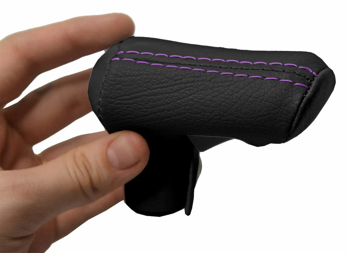 Leather Automatic Shift Gear Knob Cover for BMW E30 (1981–1991) Purple Stitch