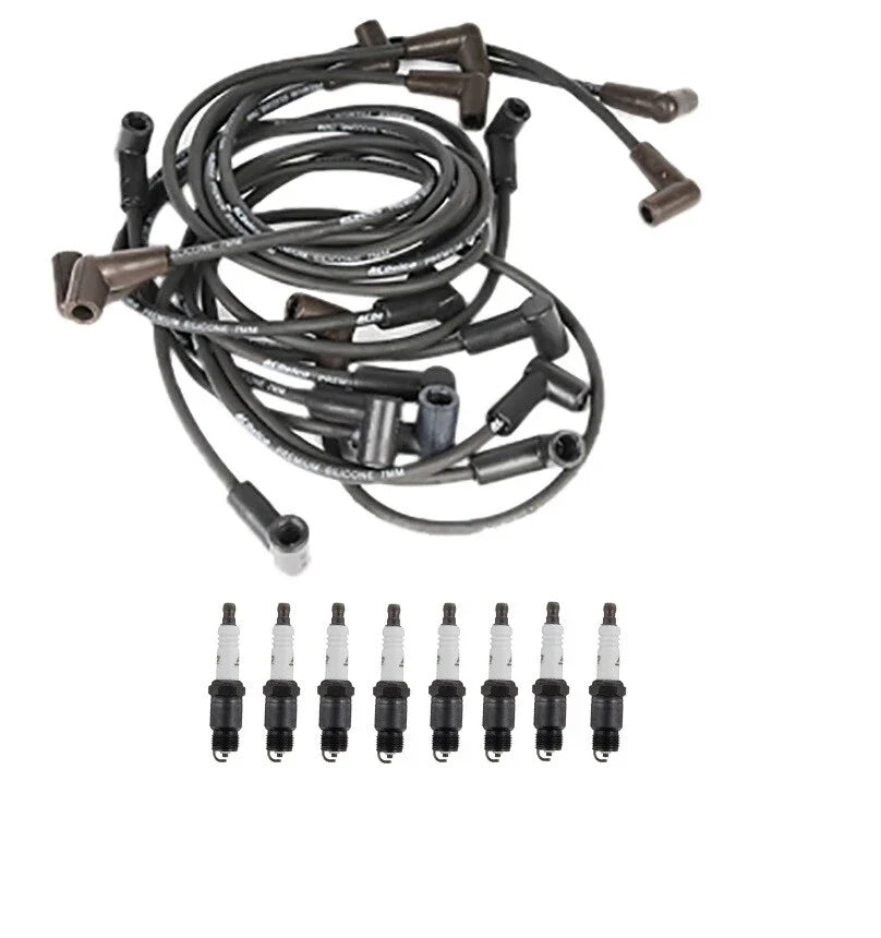 Ignition Wire Set & 8 ACDelco Spark Plugs for Chevy V8