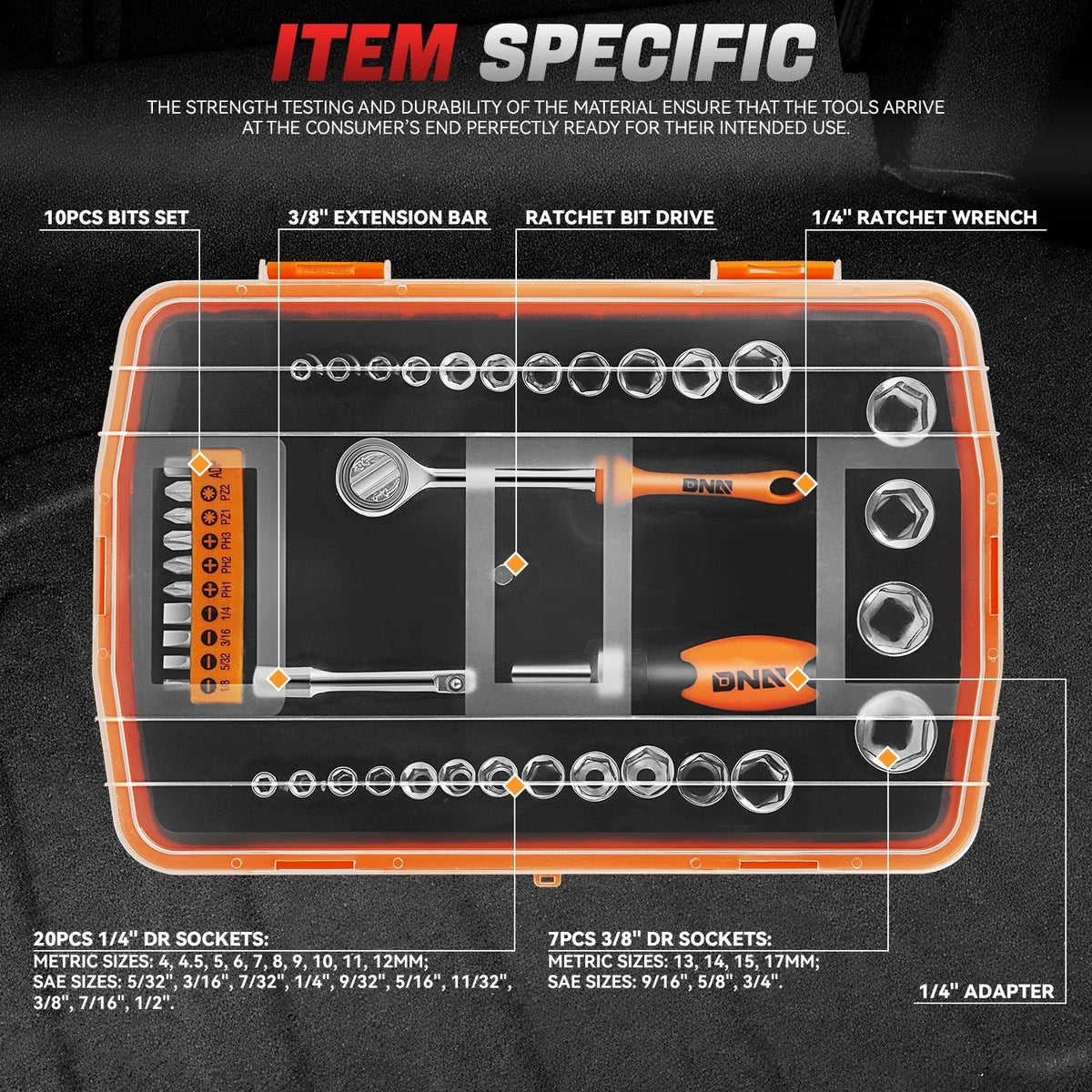 41-Piece Screwdriver Bit Set with Organizer Box for Universal Use (All Years)