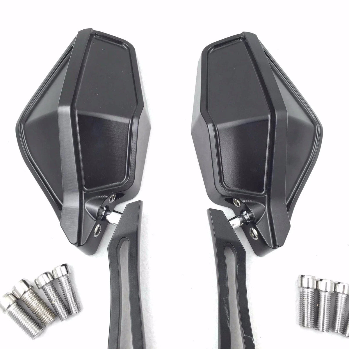 CNC Heavy Black LED Integrated Side Mirrors for