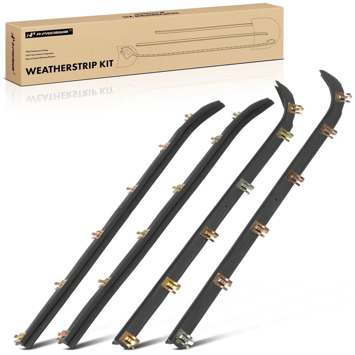 4X Front Window Sweep Weatherstrip Seal for Ford E-100 Econoline (1961–1983)