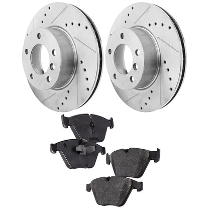 Front Brake Disc Rotors and Pads Kit for BMW 328i E93 (2007–2013)