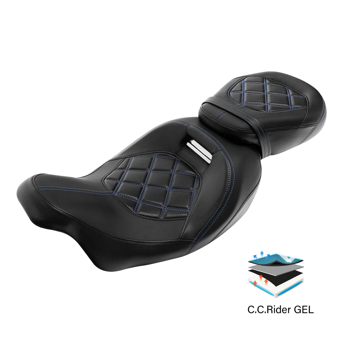 Gel Seat Pair for Road Street Glide Harley Touring (2009-2023)