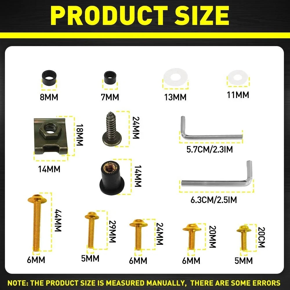 Fairing Bolts Kit (2003–2023) for CBR600RR CBR1000RR