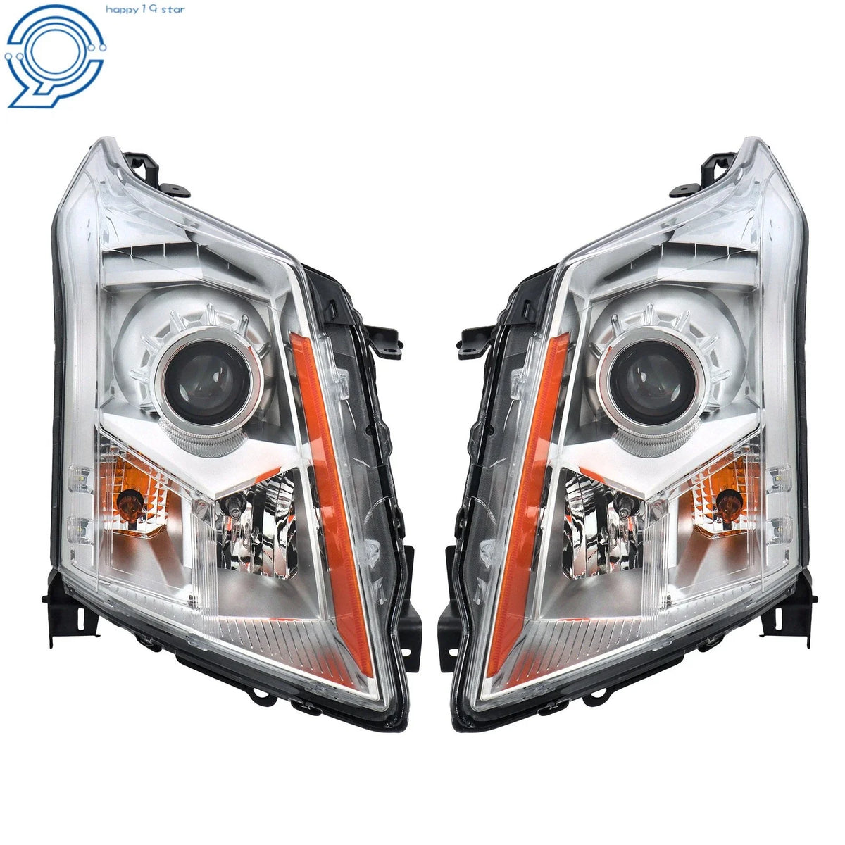 Pair of Halogen Projector Headlights for Cadillac SRX (2010-2016)