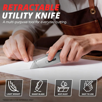 20Pcs Heavy Duty Retractable Utility Knife Box Cutter