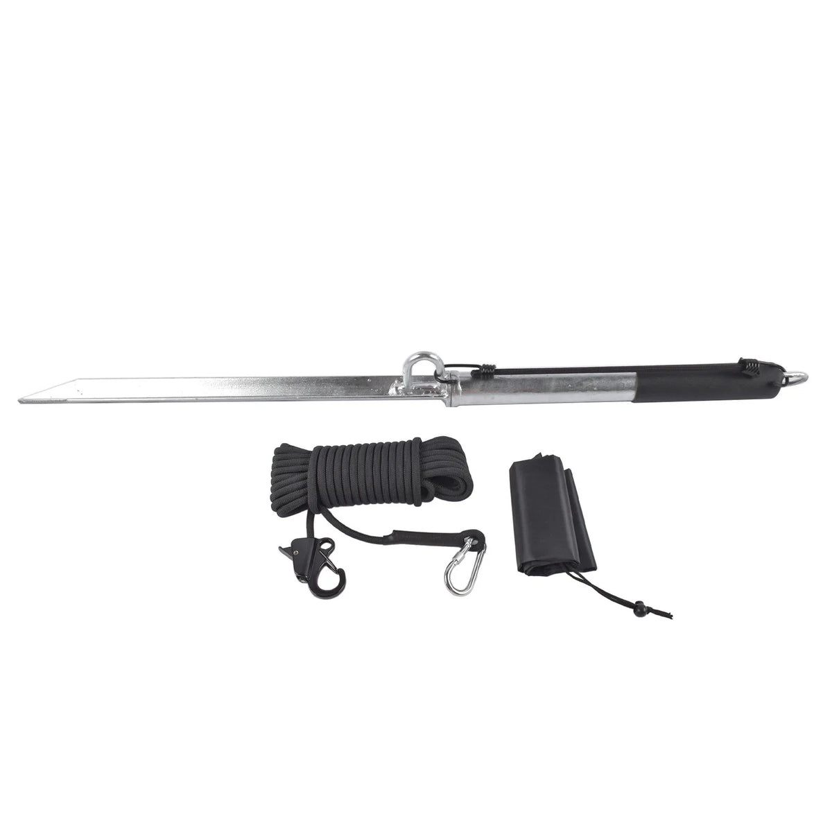 39'' Shallow Water Anchor Pole with 50Ft Line & Hook