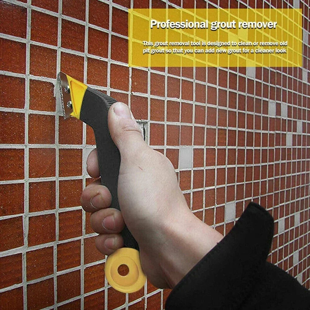 Grout Remover Tool with Angled Blades for Tile Saw Cleaning