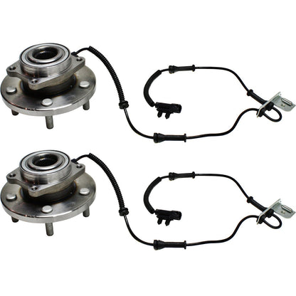 Front LH/RH Wheel Hubs with Bearing & Sensor for 2008-2020 Dodge Grand Caravan