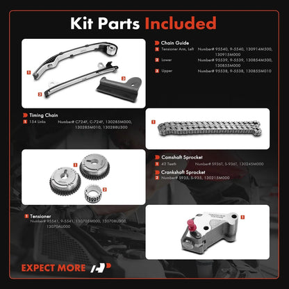 8X Timing Chain Kit for Sentra (2001-2006) Nissan