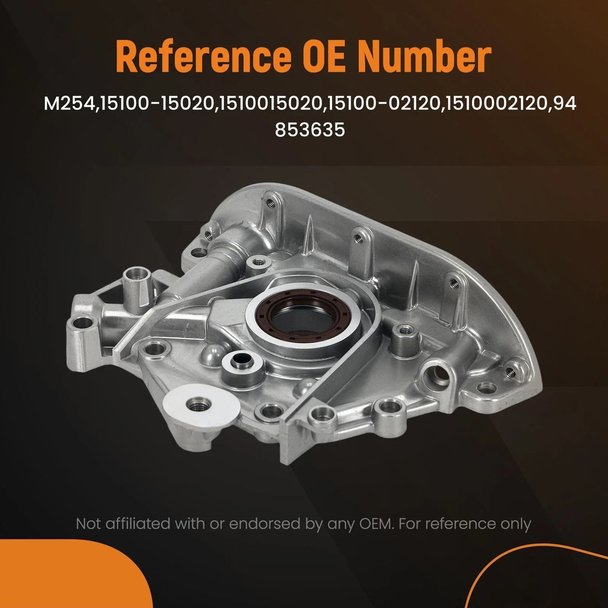 Aluminum Oil Pump for 1.6L SOHC Chevrolet Nova (1985-1988)