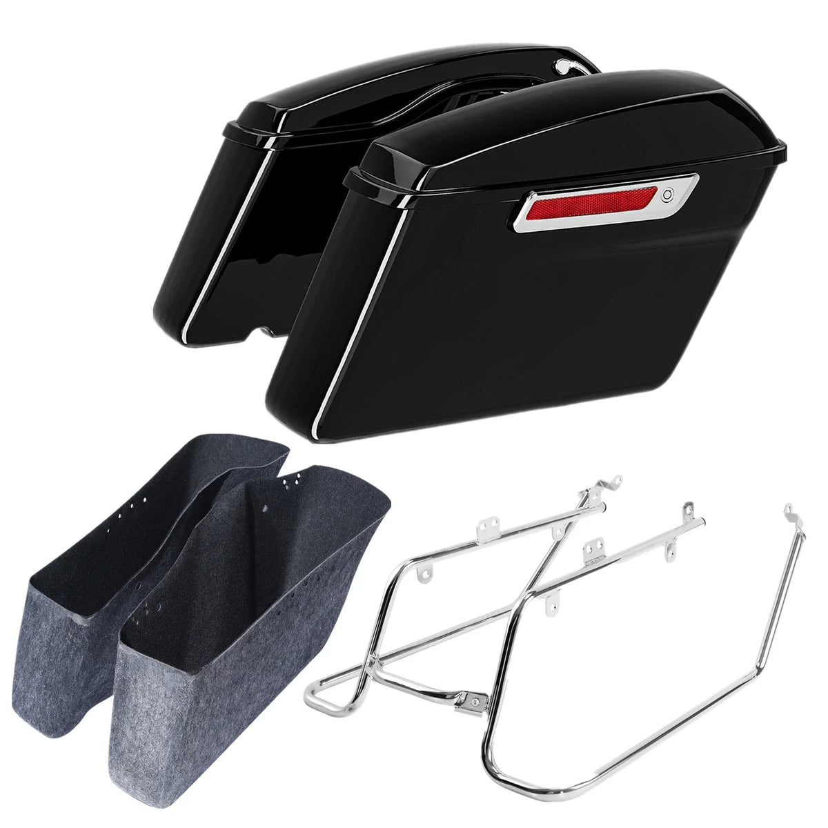 Hard Saddlebags with Bracket for Harley Fat Boy Softail (2018–Present)
