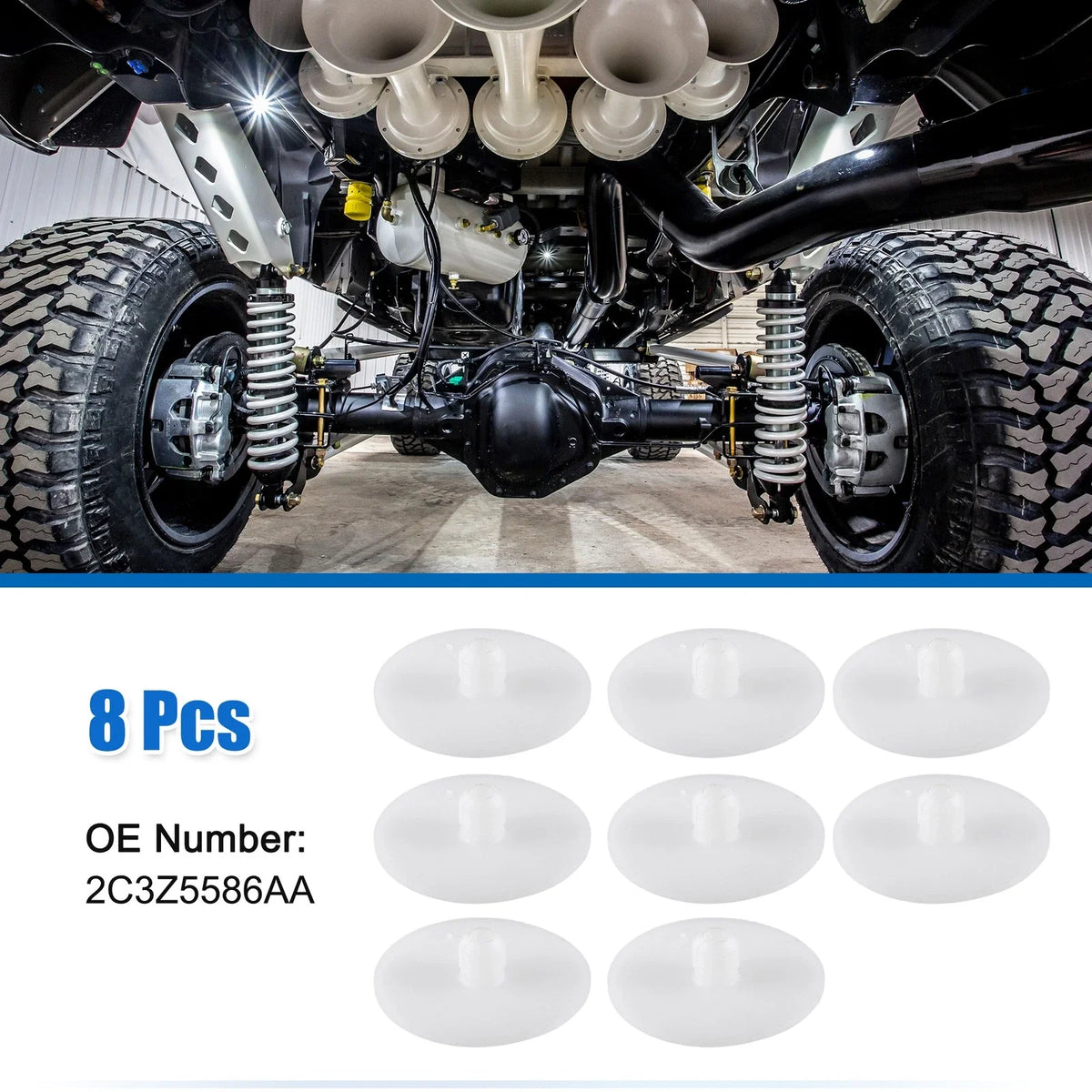 8pcs Leaf Spring Helper Insulator Pad Bushings for Ford E-150 (2004–2014) No.2C3Z5586AA