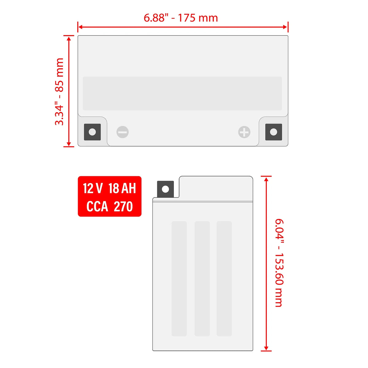 AGM Battery Replacement for Seadoo XP Models (1995-2001)