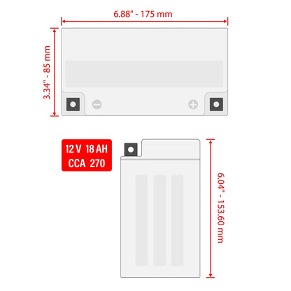 AGM Battery Replacement for Seadoo XP Models (1995-2001)