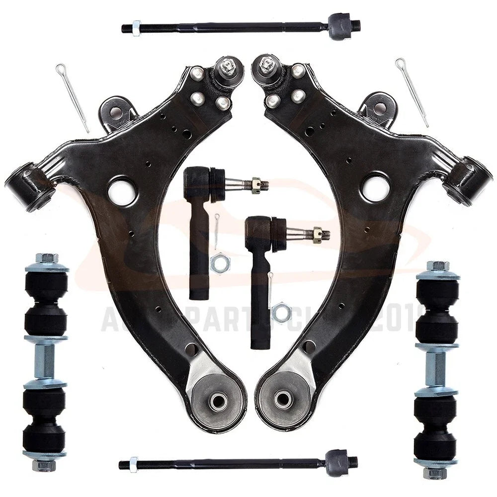 Set of 8 Front Lower Control Arms & Tie Rods for Chevrolet Venture (1997–2005)