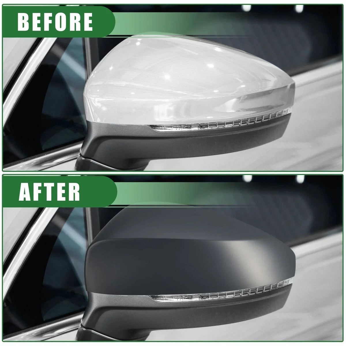 Pair of Deep Gray Rearview Mirror Covers for 2011-2016 BMW 528i