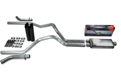 Flow II Black Tips Dual Exhaust Kit 2.5" for Ford F-150 (2004-2014)