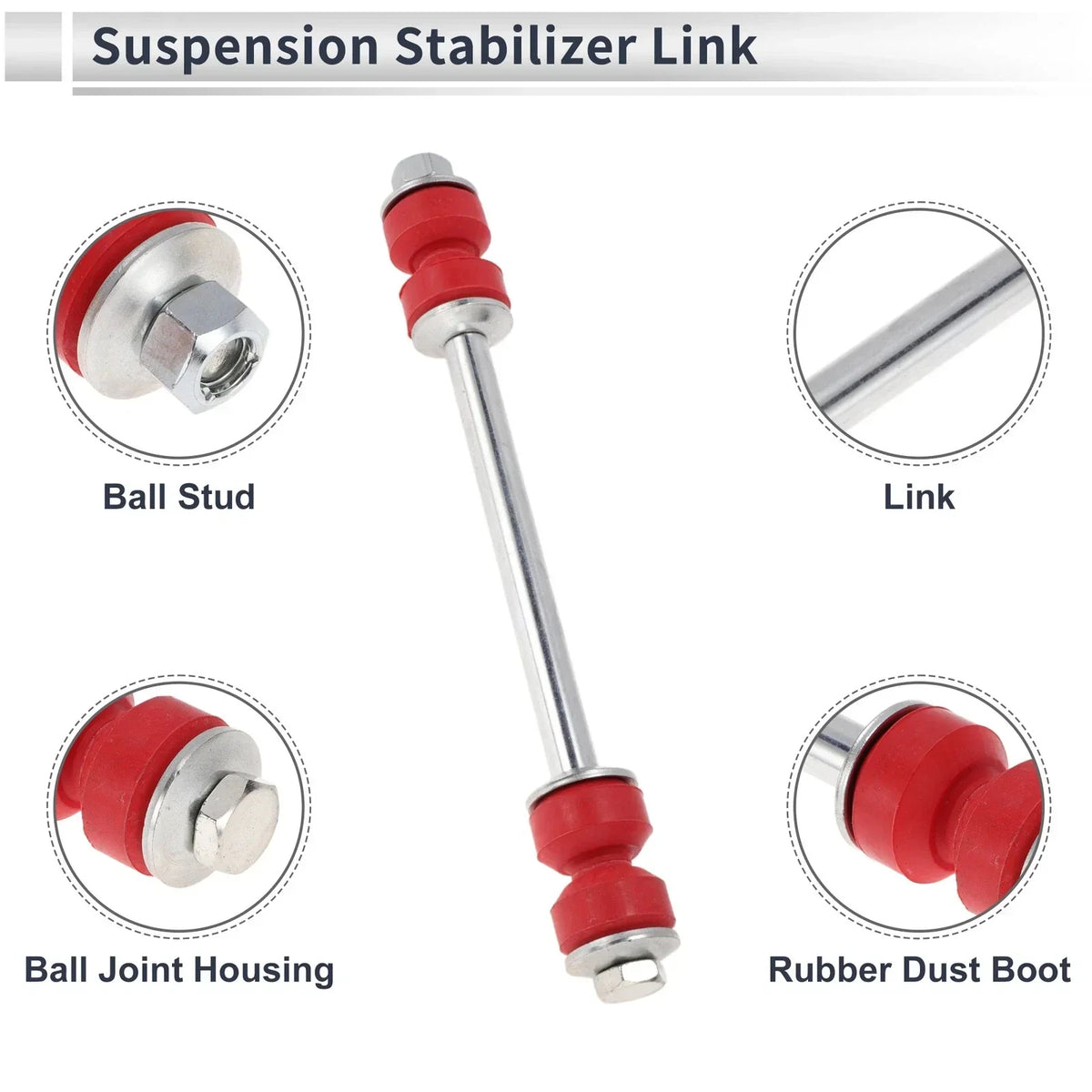 Front Stabilizer Link with 2 Bushings for 2002-2008 Dodge Ram 1500