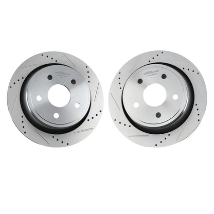 Drilled Rear Brake Rotors for 2004-2010 Dodge Durango/Ram 1500 Pair