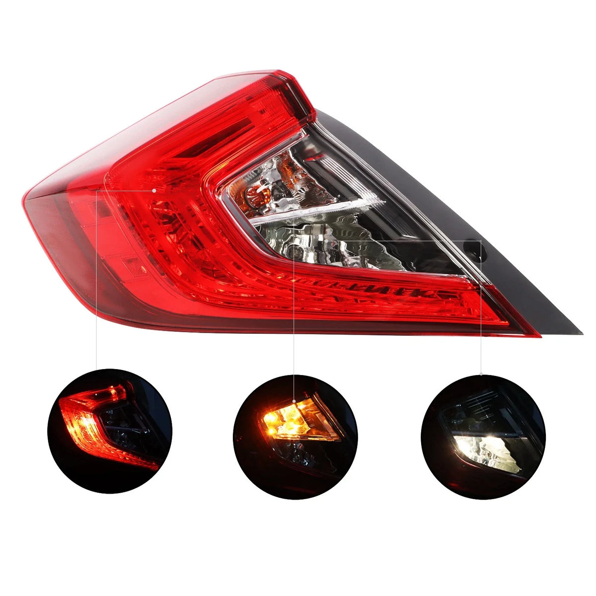 Tail Light Lamp Left Side for Honda Civic Sedan (2016-2021)