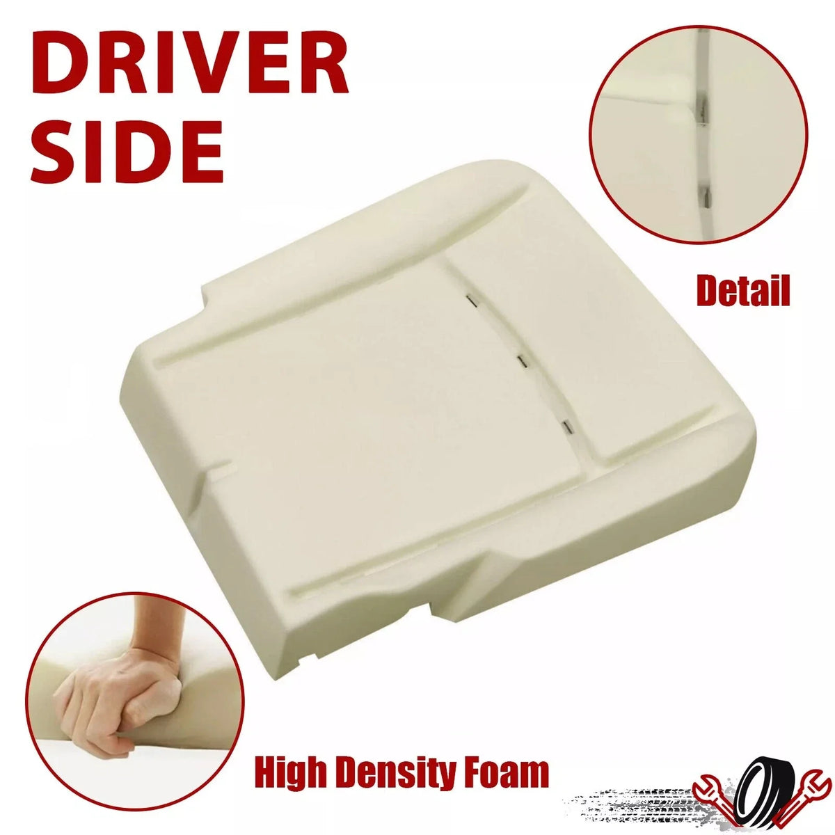 Driver Bottom Seat Foam Cushion Pad for Dodge Ram 1500 2500 3500 (2009–2018)