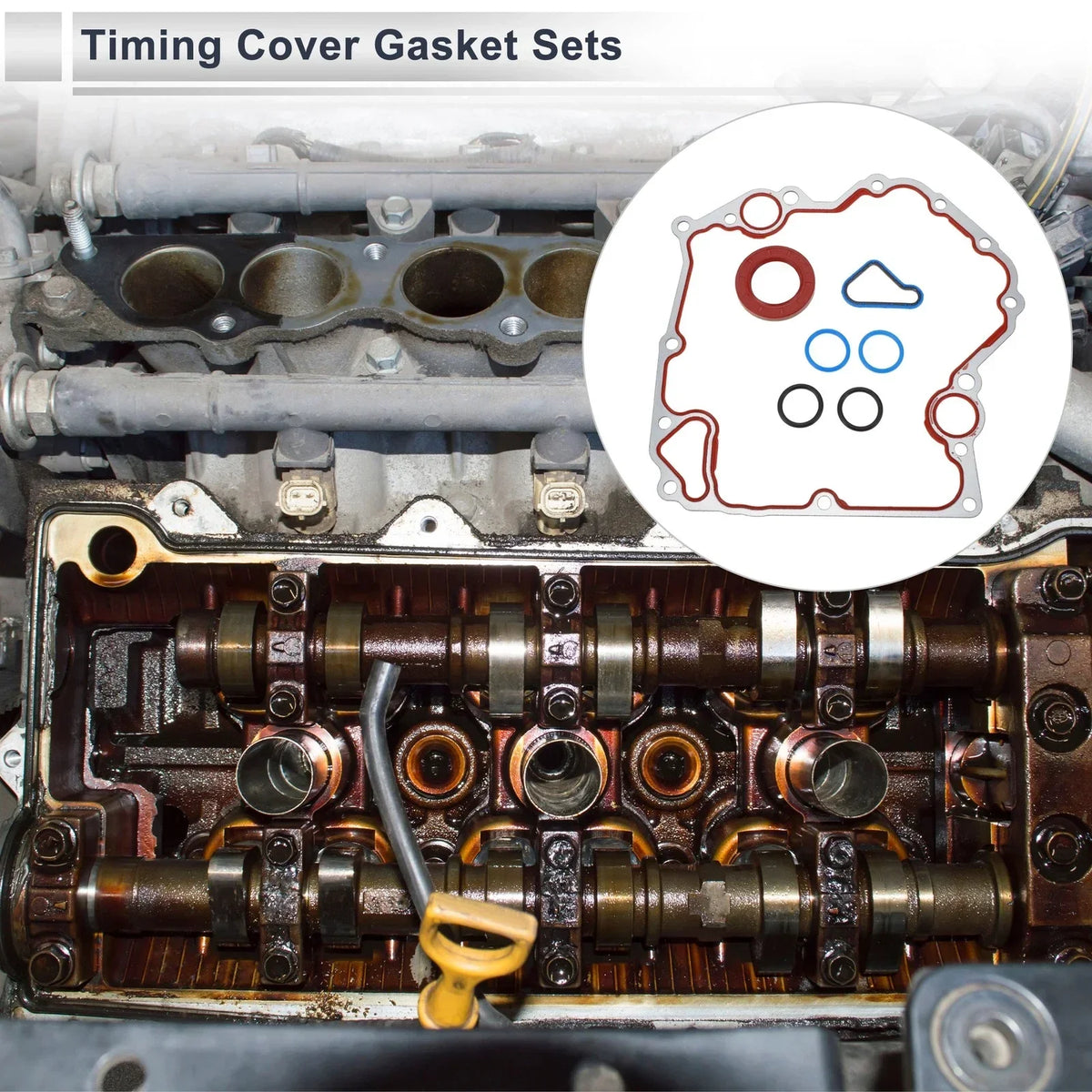 Timing Cover Gasket Set for Engine 3.7L 4.7L Dodge (2002-2010)