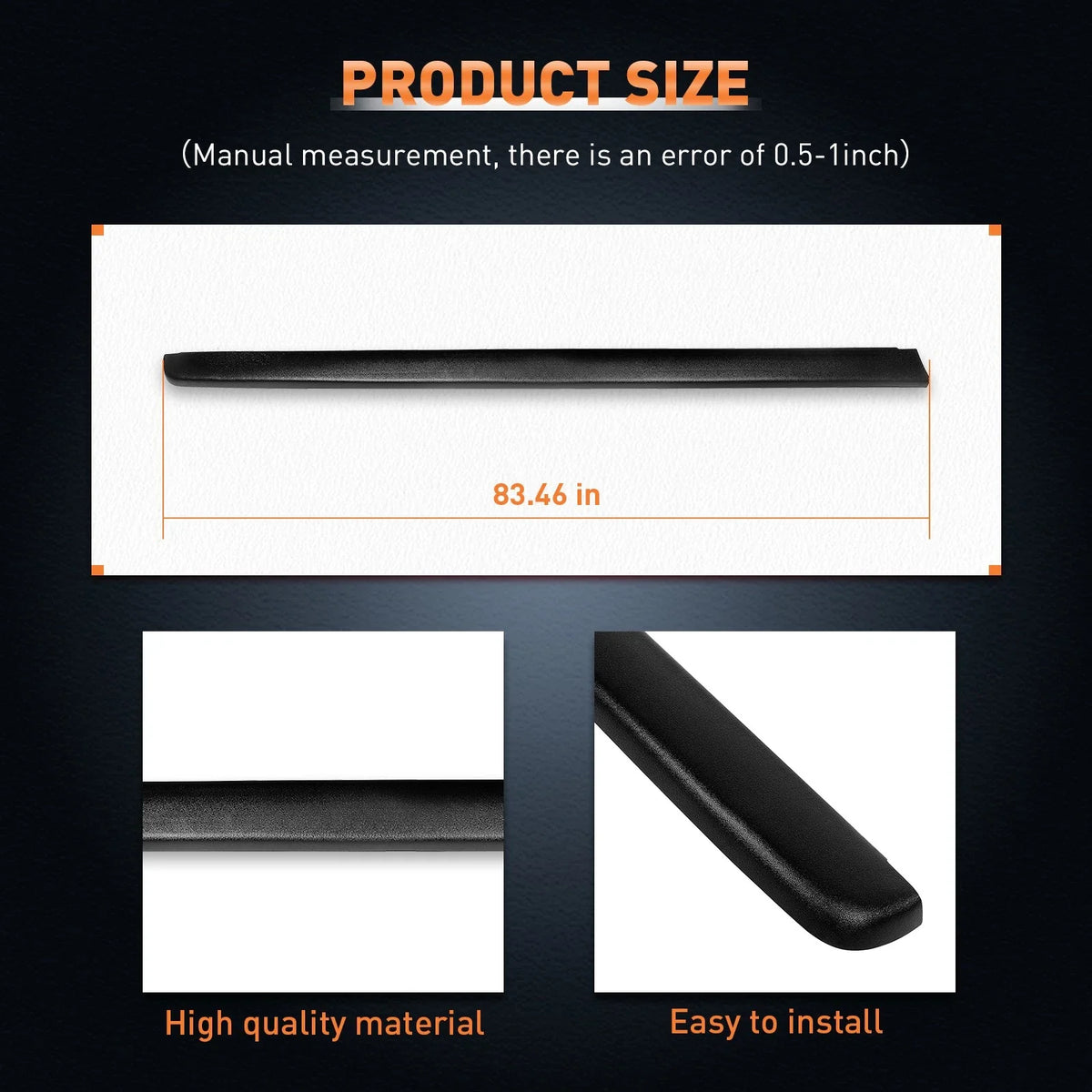 Smooth Bed Rail Caps (2pcs) for 1999-2006 GMC Sierra / Chevy Silverado