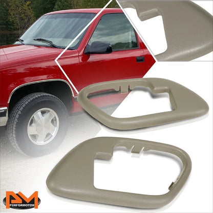 2X Front Door Handle Bezels for GMC Chevy Tahoe Yukon C/K Pickup 1995-1999