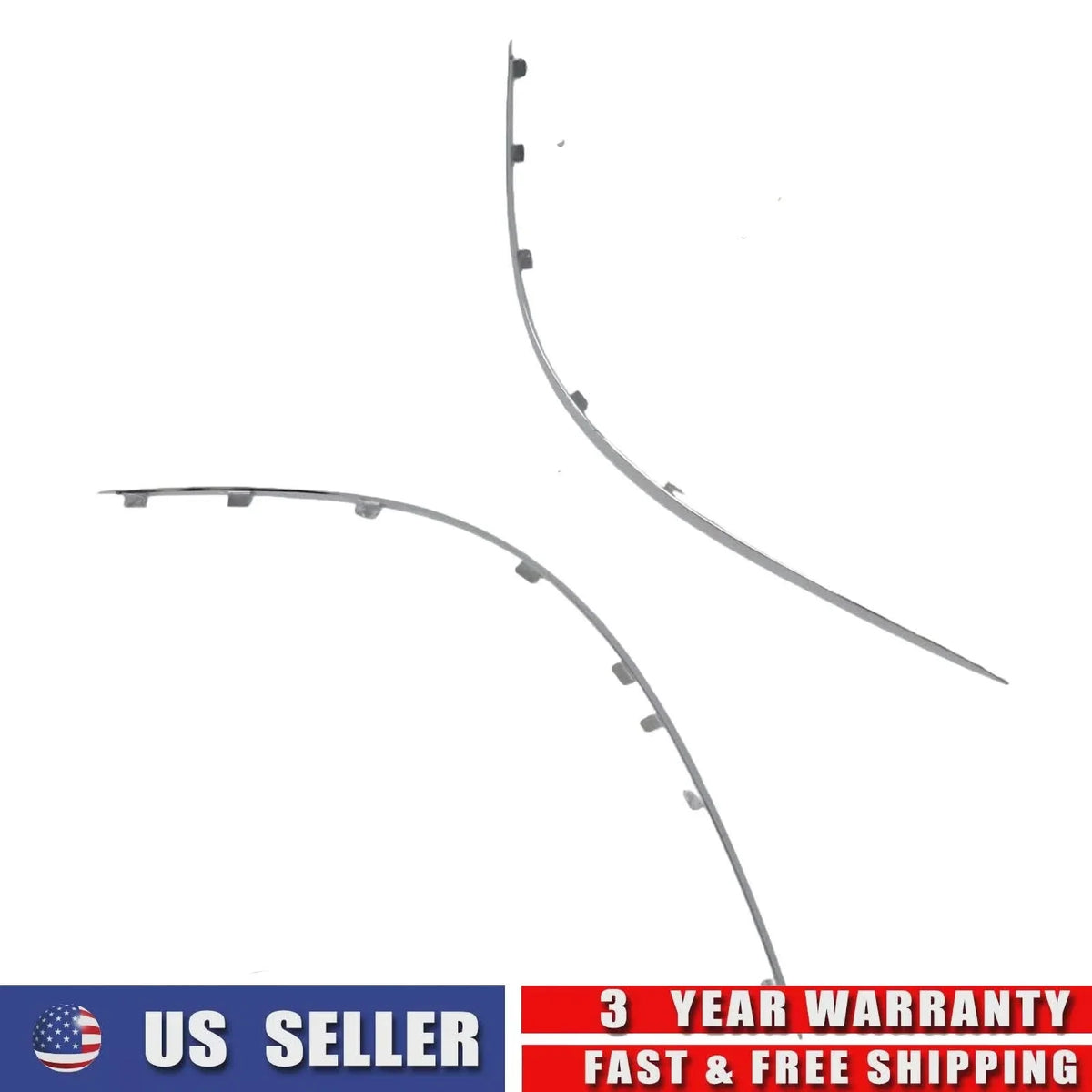 2X Front Trim Strip for Mercedes-Benz E320 E350 E550 E63 AMG (2007–2009)
