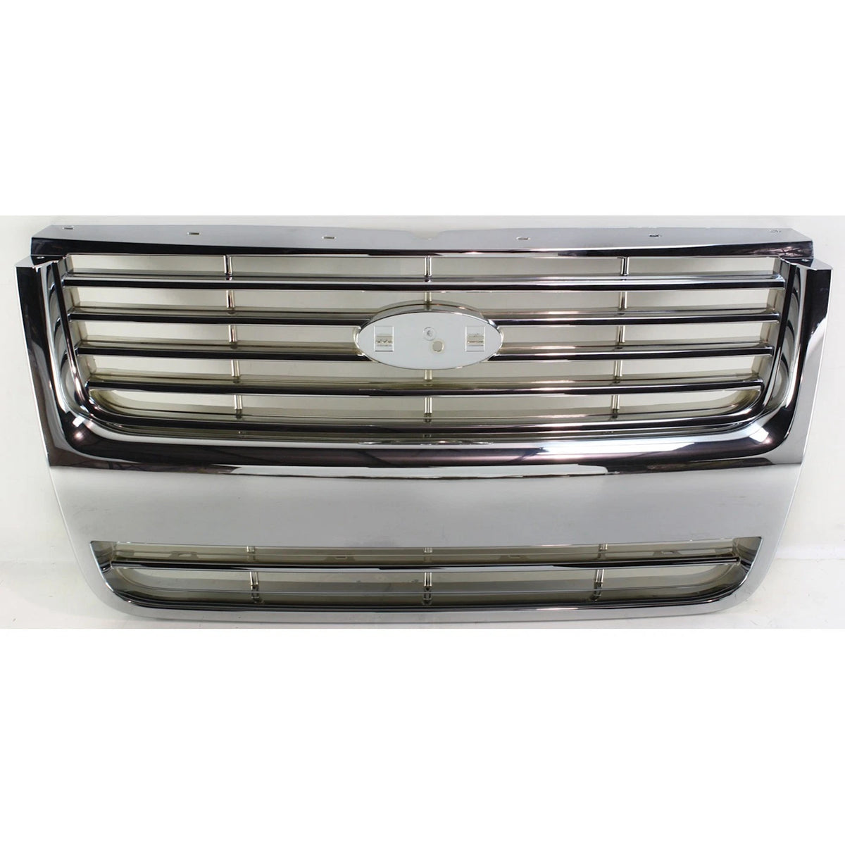Grille for Ford Explorer (2006–2008) Chrome Shell & Insert, Emblem Provision