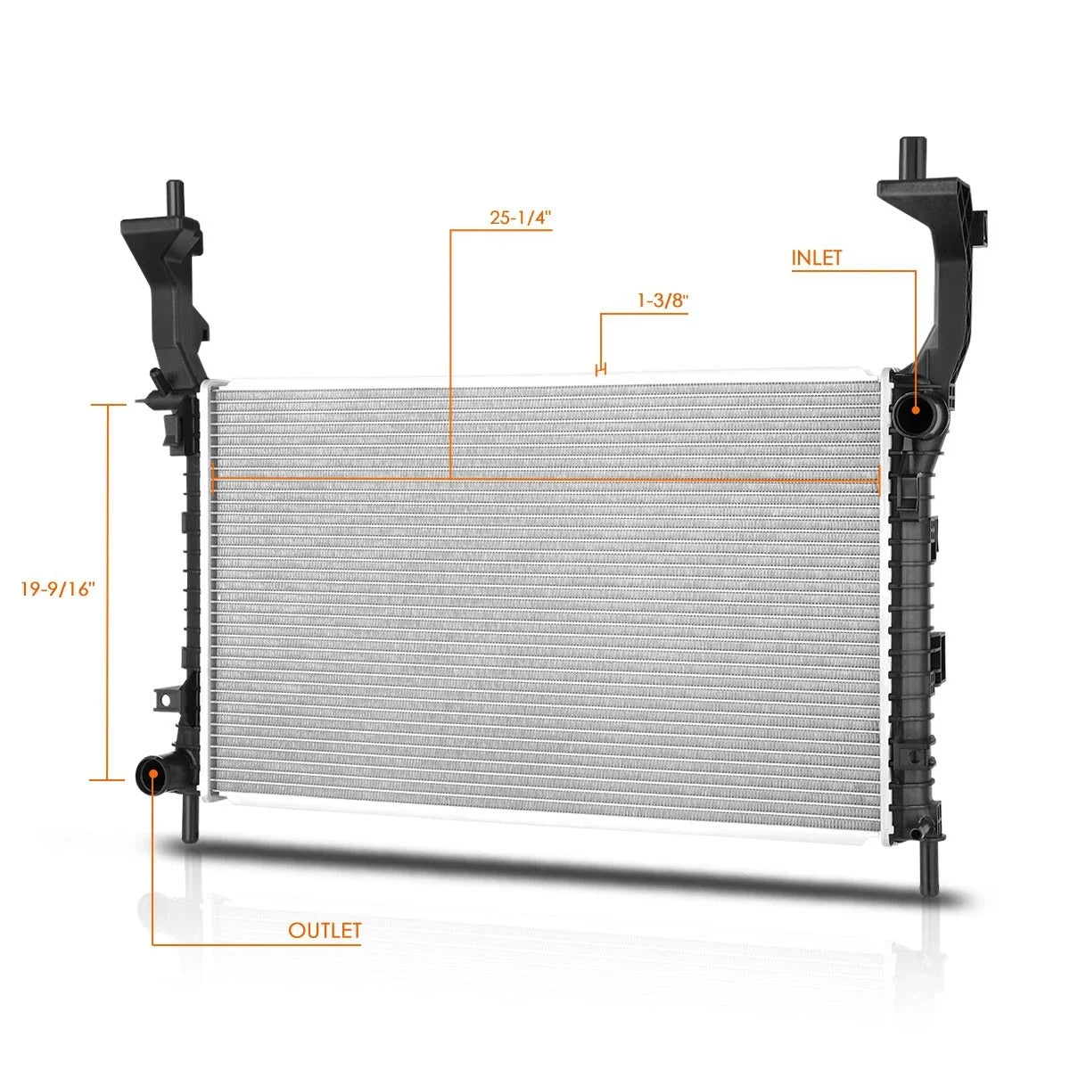 Aluminum OE Style Radiator for Ford Mustang 2.3L Turbo (2015–2019) DPI-13707
