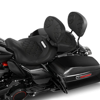 Seats & Backrest Pad for Harley Road King Glide 2009–2023