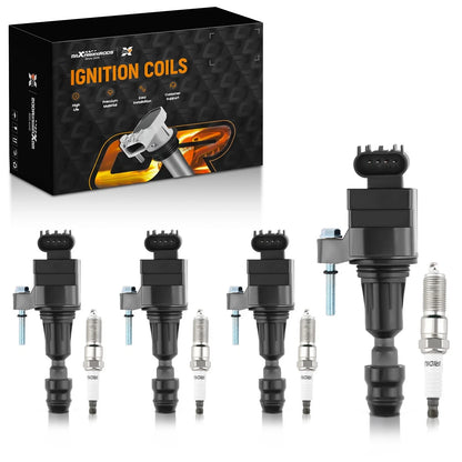 Set of 4 Ignition Coils & Spark Plugs for Buick Chevrolet Saab Solstice (2006–2009)