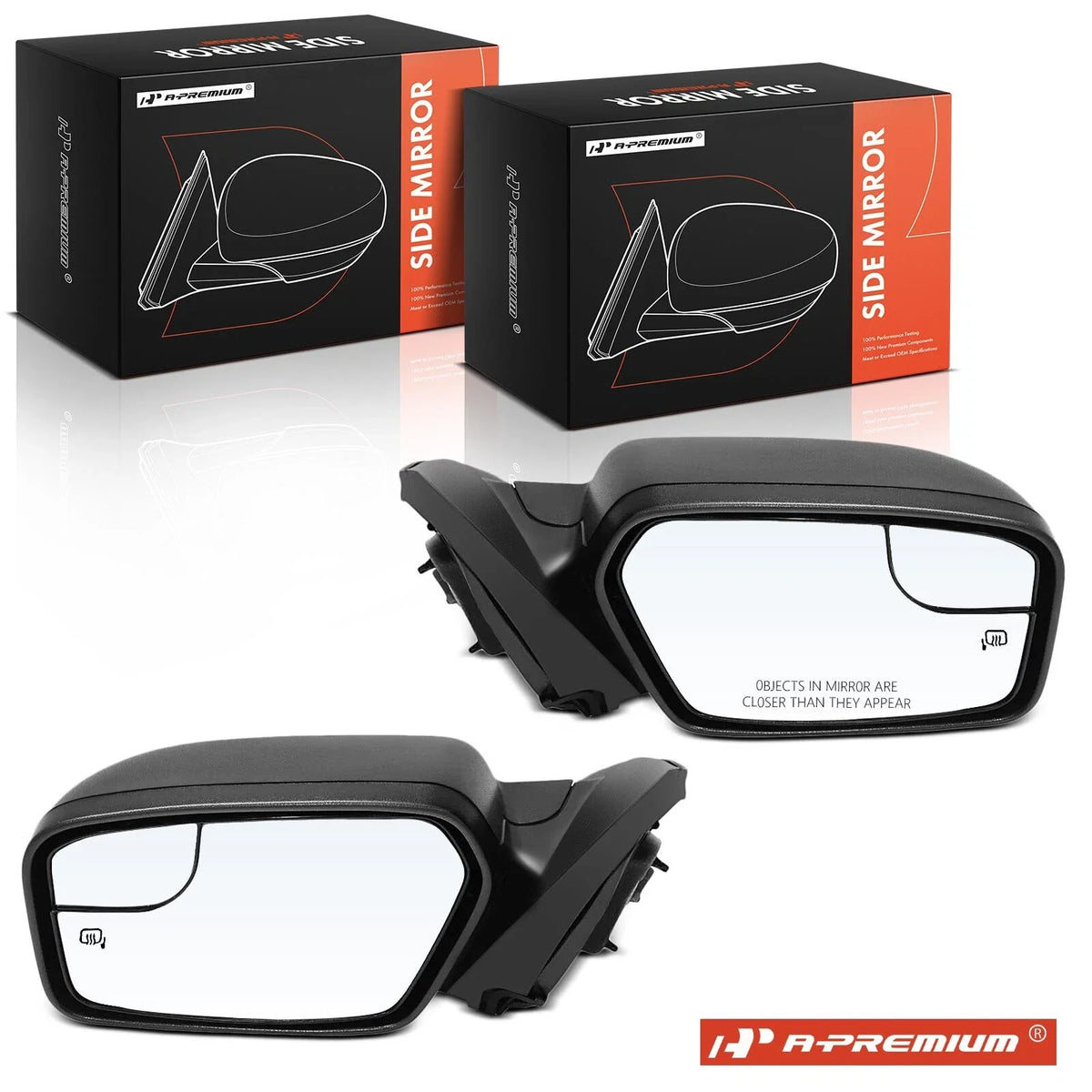 Pair Power Mirrors with Manual Folding Blind Spot for Ford Fusion (2011–2012)