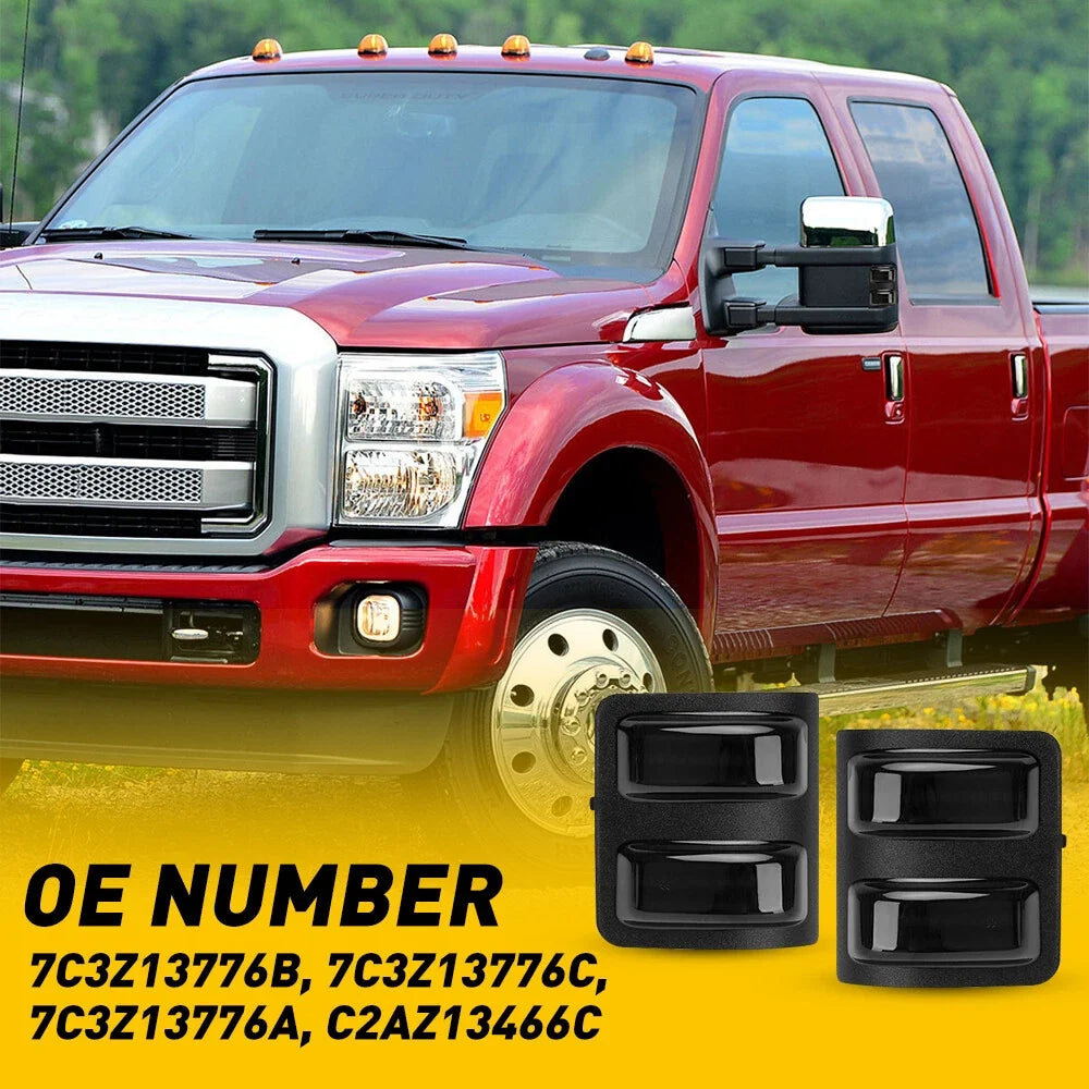 LED Side Mirror Light Cover with Turn Signal for Ford F250 F350 2008-2016