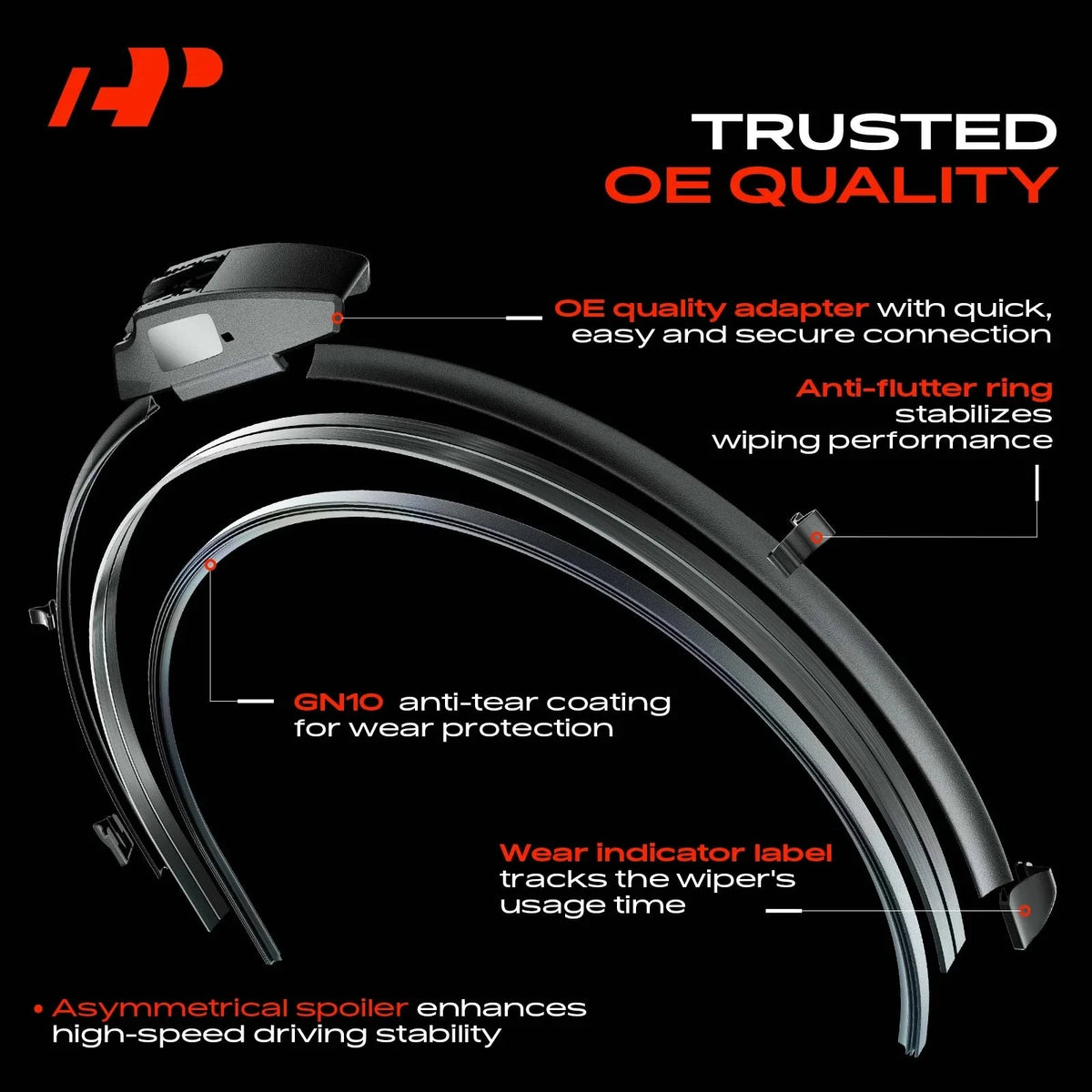 Windshield Wiper Blades - Front Set for Ford Ranger 2019-2023