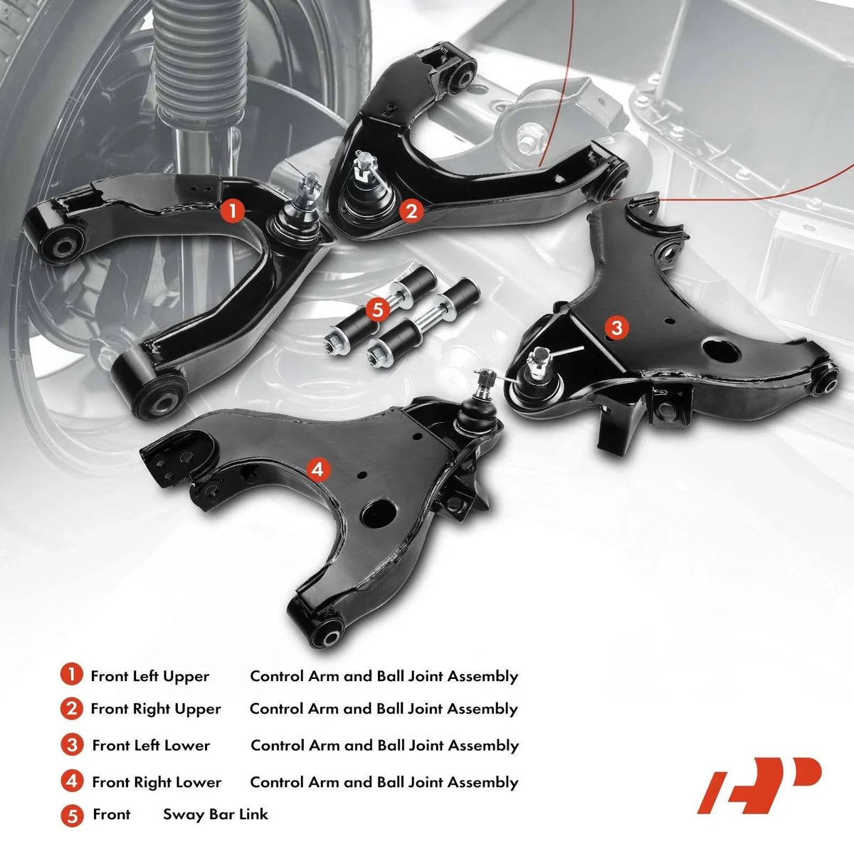 6X Control Arms with Ball Joints for Nissan Xterra Front (2000-2004)