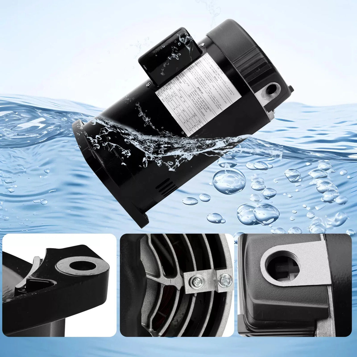 1.5 HP Pool Pump Motor Compatible with B2854V1 B2854 Square Flange