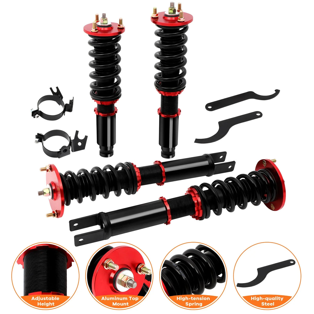 Coilovers for Honda Accord (1990–1997) Adjustable Height Shocks Set