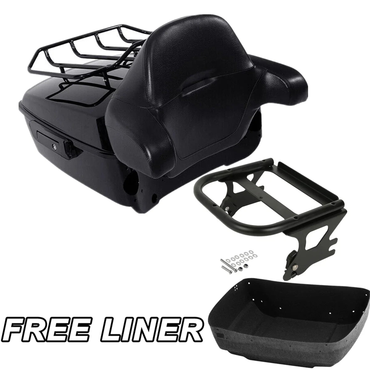 Backrest Pad Mount Rack for Harley Touring Road Glide (1997-2008)