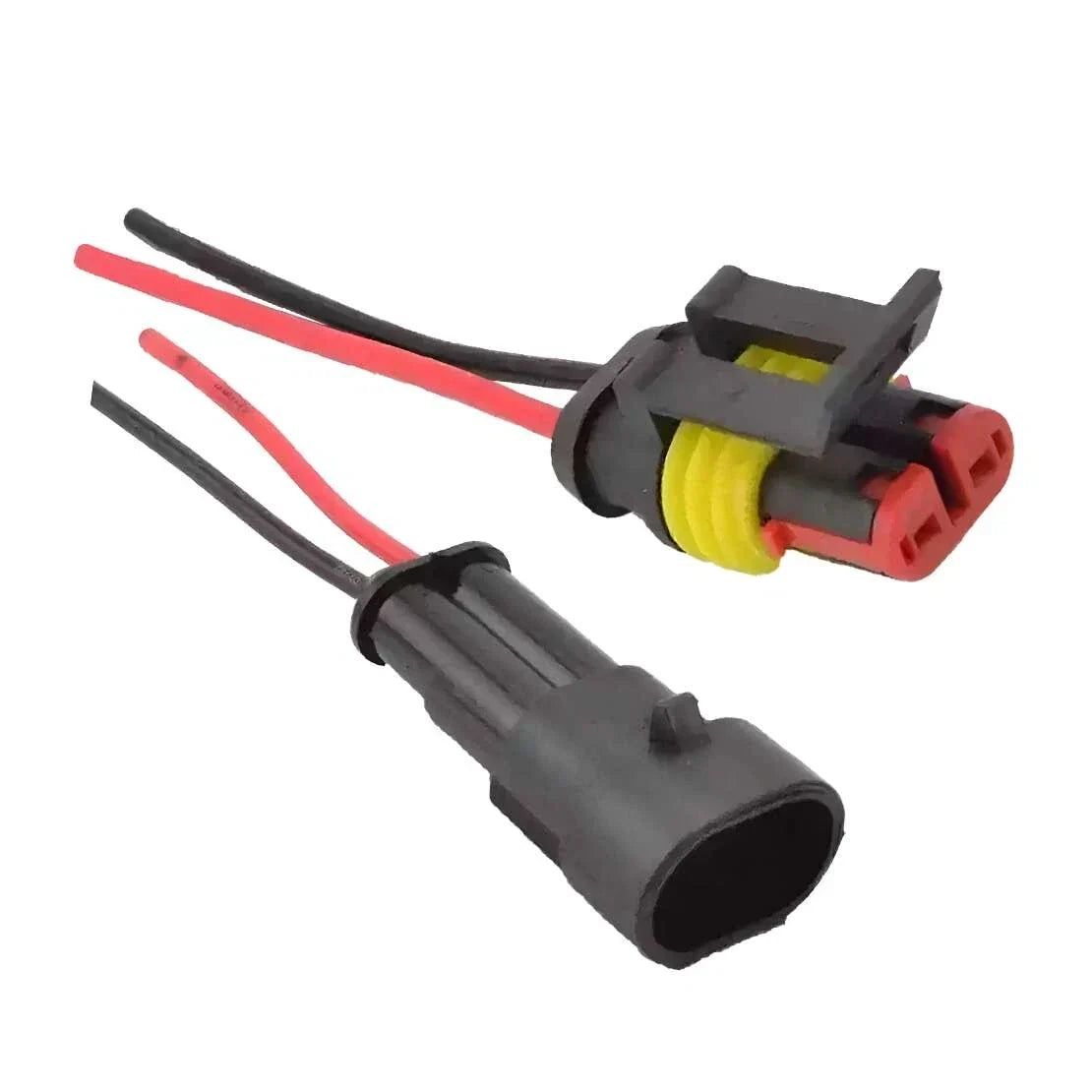 Set of 2 Pin Electrical Connector Plugs for Toyota Hilux N70 2005-2015