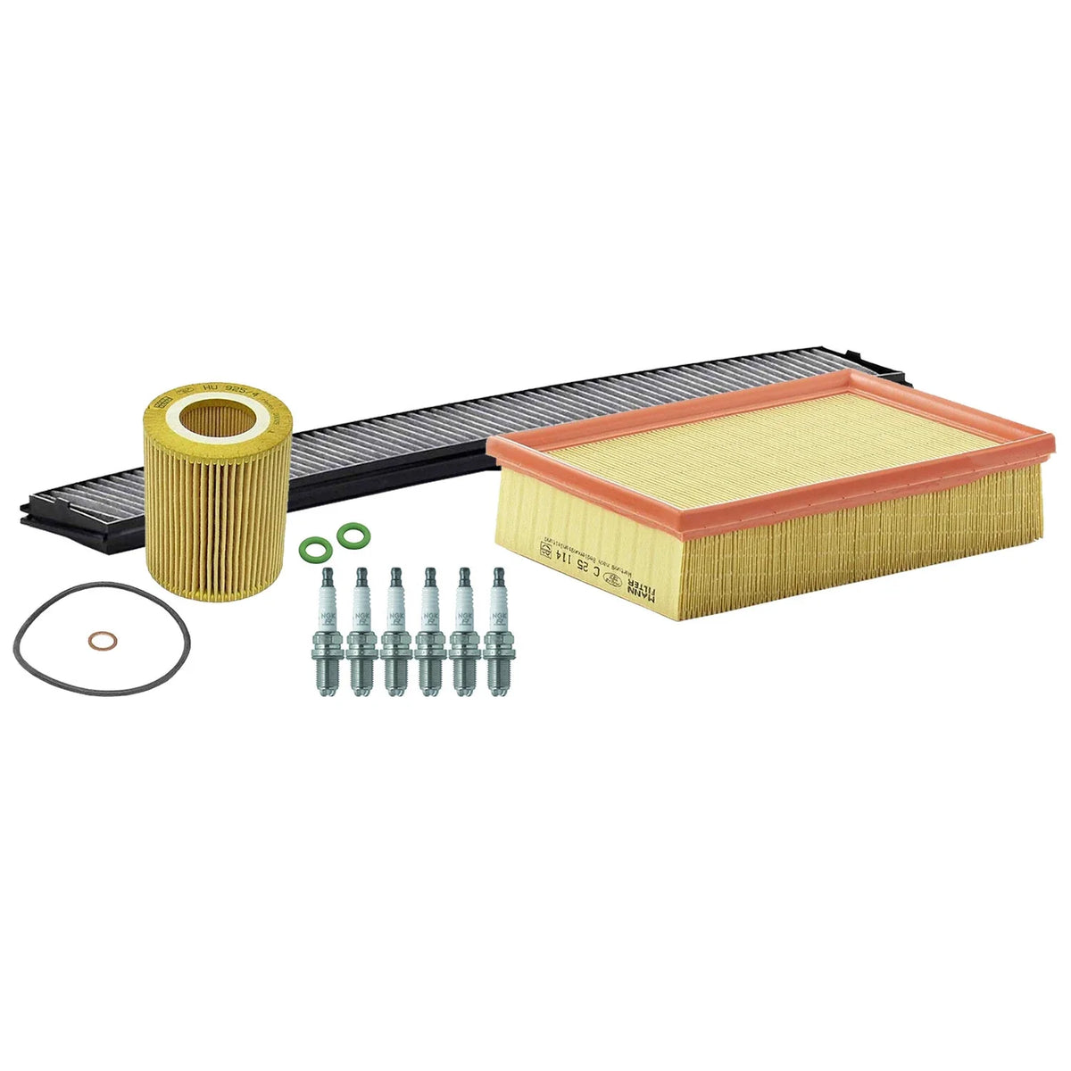 OEM 6 Spark Plug Engine Oil Air Filter & O-Ring Kit for BMW E36 E46 (1998–2006)