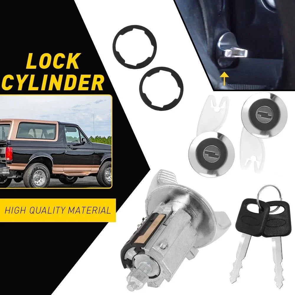 Lock Cylinder Set for Ford Bronco F150/F250/F350 Ignition & Door 1992-1995