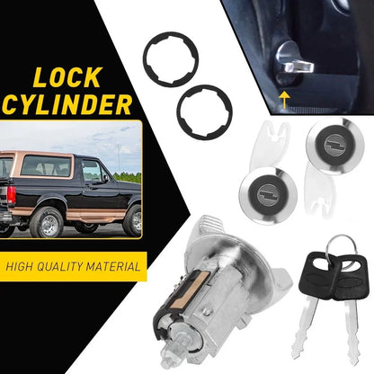 Lock Cylinder Set for Ford Bronco F150/F250/F350 Ignition & Door 1992-1995