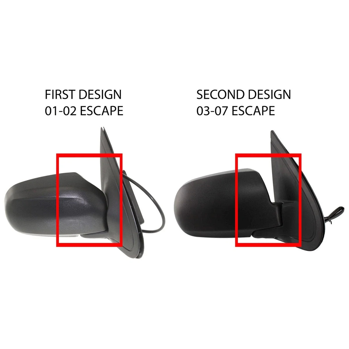 Right Passenger Mirror for 2001-2002 Ford Escape