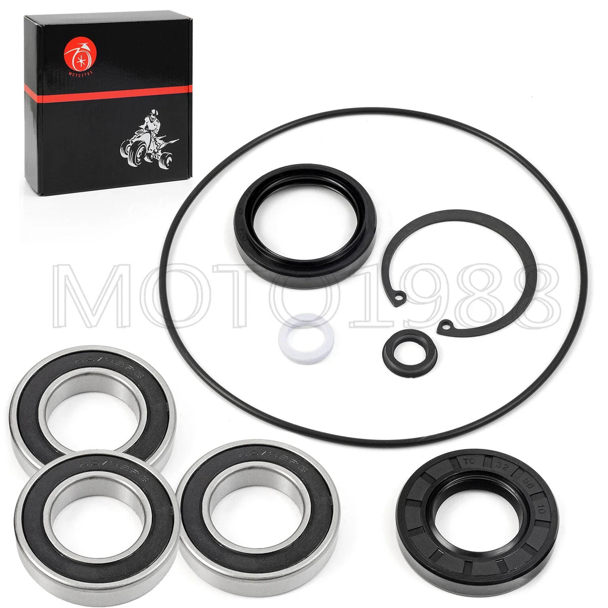 Rear Brake Drum Seal Bearing Kit for Honda Recon 250 TRX250 1997-2022