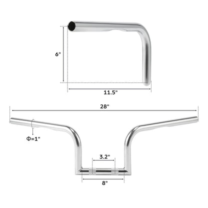 6" Rise Handlebar for Harley Sportster Iron 883 XL 883 1200 (2007–2014)